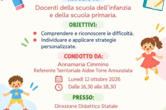 SEMINARIO DISPRASSIA A SCUOLA- OSSERVARE,COMPRENDERE, SOSTENERE 12 OTTOBRE 2026